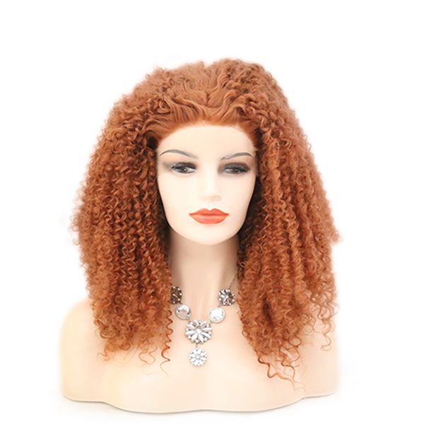 

rongduoyi brown curly short bob wig synthetic lace front wig for women heat resistant natural human hair with part, Black