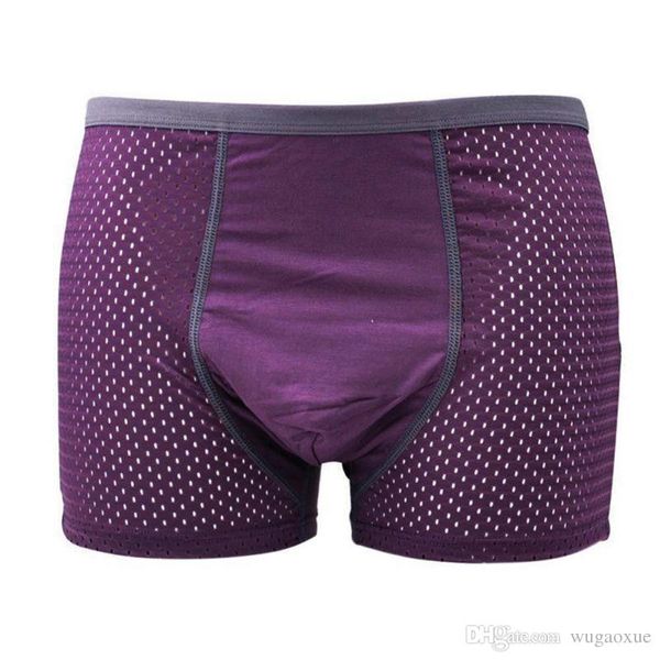 

1pcs men boxers solid bamboo fiber mesh angle men underwear breathable antibacterial u convex modal men's shorts newest, Black;white