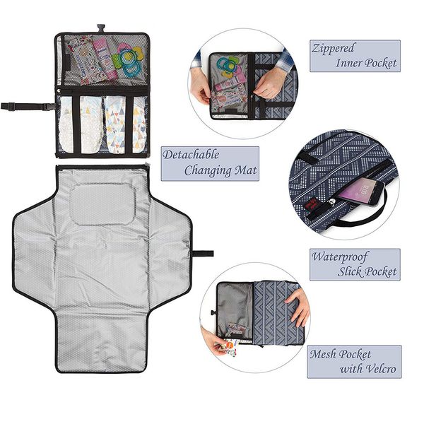 

newborns baby foldable waterproof baby diaper changing mat pad bag reusable compact travel multifunction portable infant bedding