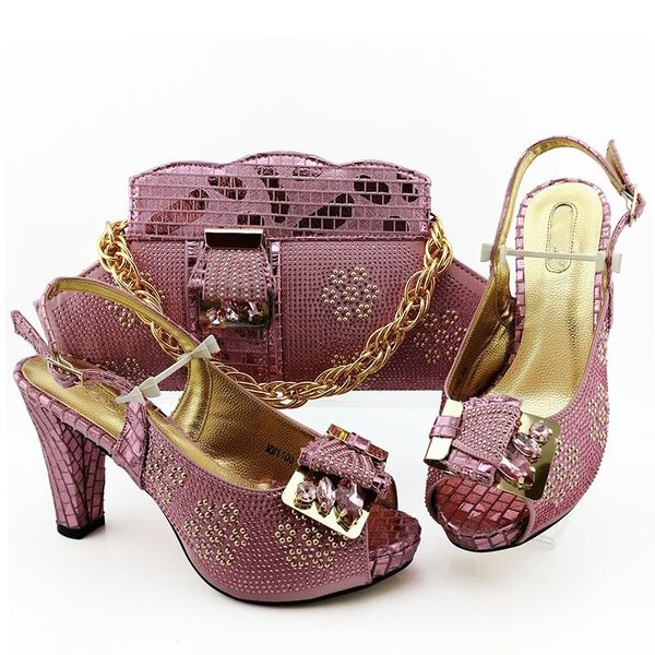 

popular pink women dress shoes with rhinestone decoration african pumps match handbag set mm1100,heel .5cm, Black
