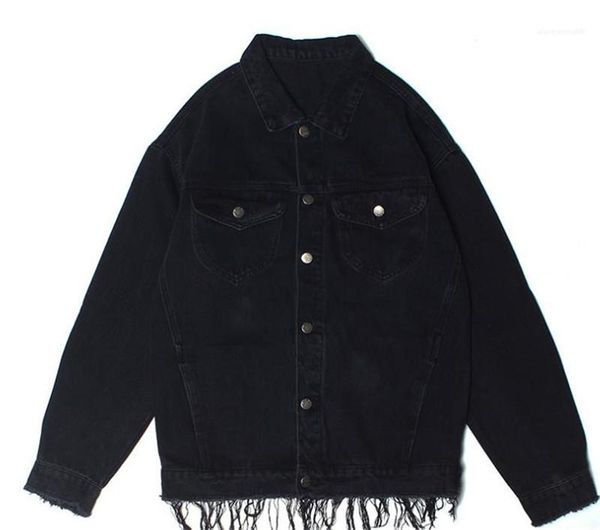

jacket street style mens designer clothing hip hop mens designer jacket fashion street style loose black distrressed jean, Black;brown