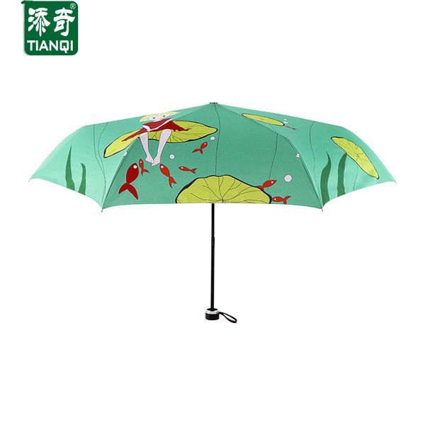 

tianqi mini umbrella hipster uv-protection foldable women's printed parasol