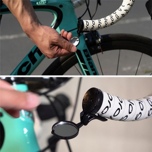 

new bicycle stainless steel lens mirror mtb handlebar side safety rear view mirror cycling flexible rearview mirror