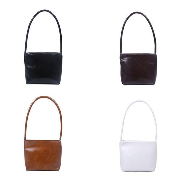 

fashion women handbag leather pure color shoulder shopping bag casual totes