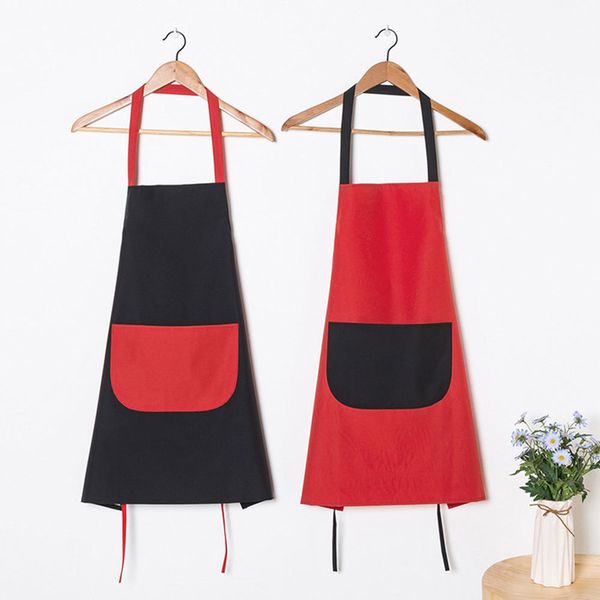 

household cleaning kitchen apron chef cooking catering with pocket sleeveless aprons for woman men dustproof cloth protective