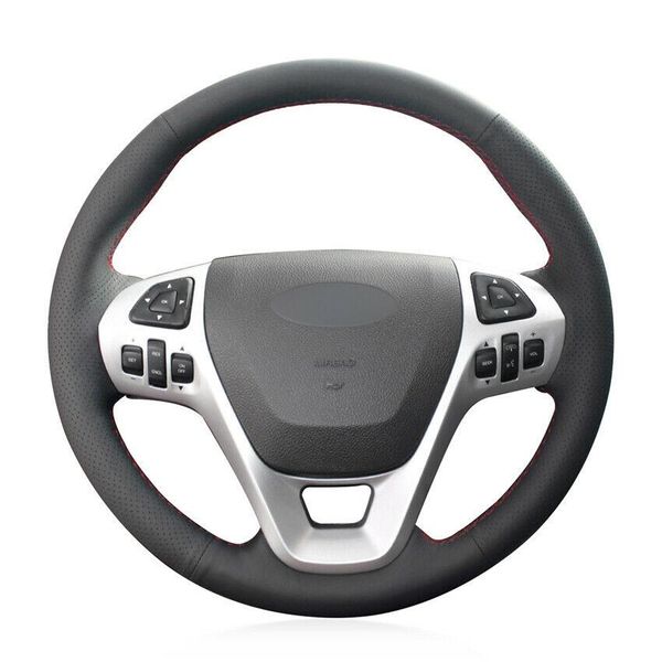 

custom made diy anti slip diy leather car steering wheel cover for ford explorer 11-19 taurus 13-19