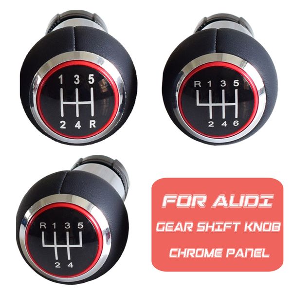 

gear shift knob fit for a3 s3 2001 2002 2003 chrome/masilver manual 5/6 speed car stick gear lever shifter handball
