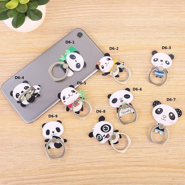 

new universal 360 degree cute cartoon panda finger ring holder phone stand for samsung huawei iphone mobile phones acrylic mounts