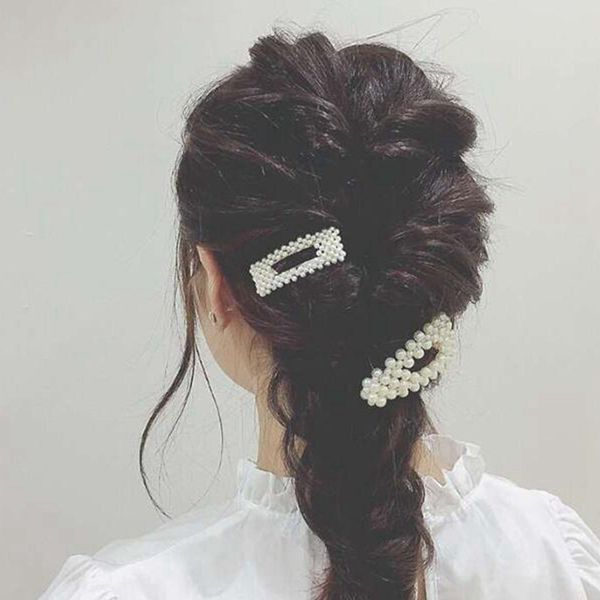 

fashion new hair pins wedding accessories pearl hairpins flower crystal pearl rhinestone hair pins clips hair jewelry, Black;brown