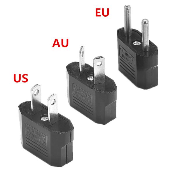 

100pc universal us eu au plug usa euro europe travel wall ac power charger outlet adapter converter 2 round socket input pin