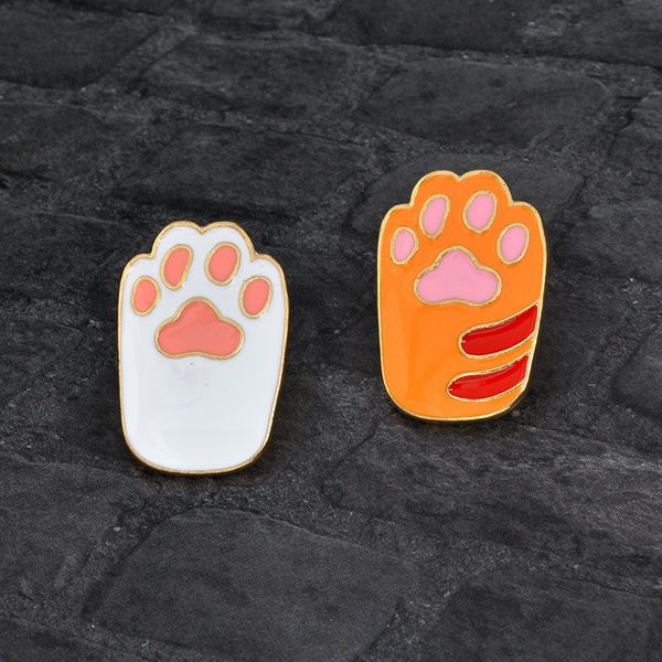 DOG Paw Smalto Spilla Distintivo da bavero Gioielli Gatto Amante degli animali Zaino Decorazione in metallo Borsa Bottone Spilla