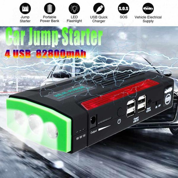 

kroak 12v car battery jump starter portable bank car emergency 69800/82800mah current multi-function jump starter