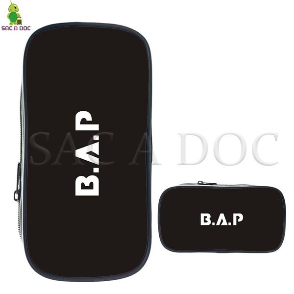 

b.a.p kpop cosmetic bags large pencil box kids school supplies idol yong guk youngjae hip hop purses boys girls makeup bags