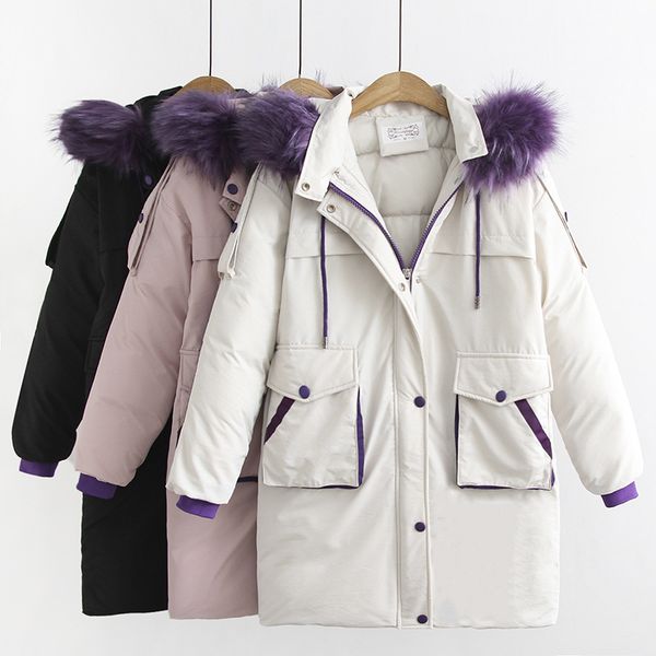 

womens winter coats long cotton coat women coat womens winter plus size, Black