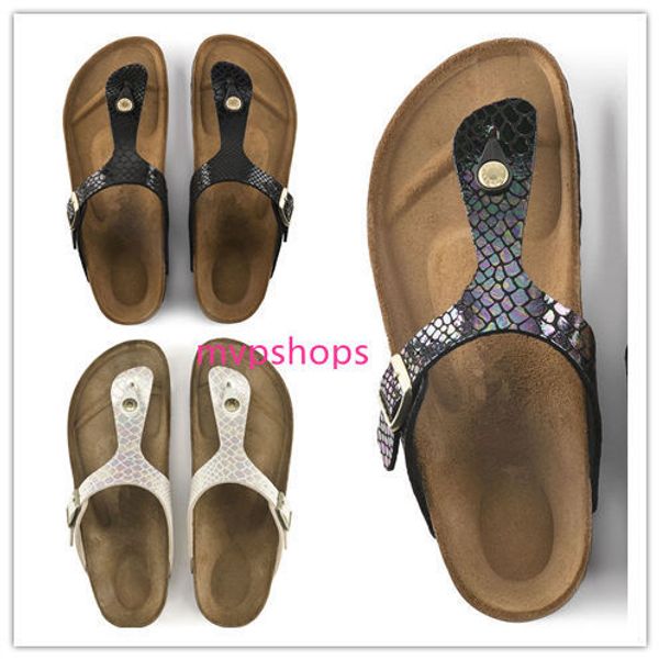 

new brand gizeh men and women slippers breathble flip flops summer brik beach sandals fashion buckle genuine leather casual cool sandals