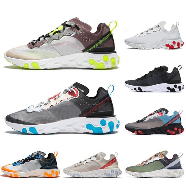 

with socks discount volt racer pink react element 87 55 men women running shoes triple black dark grey breathable mens trainers