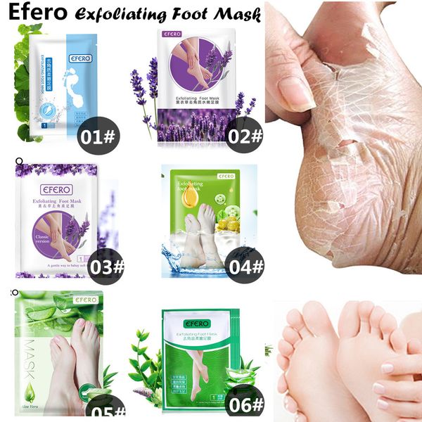 

2019 efero exfoliating foot mask pedicure socks exfoliation aloe lavender feet mask remove dead skin heels foot peeling mask