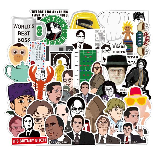 

the office beauty drama graffiti stickers trolley case waterproof friends stickers