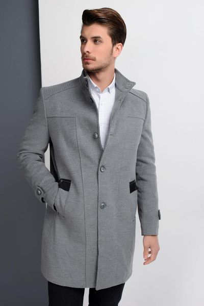 

dewberry male gray overcoat-1020001p8380, Black;brown