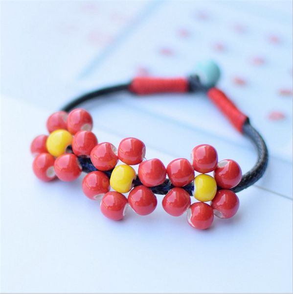 

дизайнер браслет керамический браслет корейский творческий ручной работы стиль пара браслет орнамент ювелирные изделия шарм 22, Golden;silver