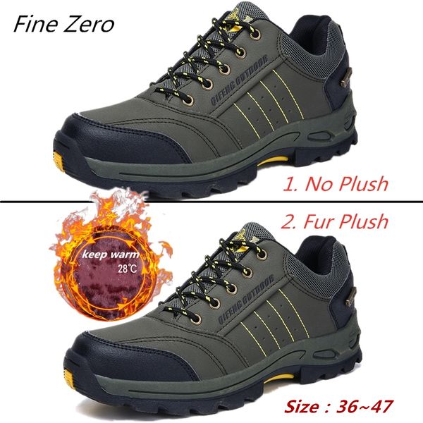

warm&breathable outdoor hiking shoes camping mountain climbing hiking boots men waterproof sport fishing boots trekking sneakers