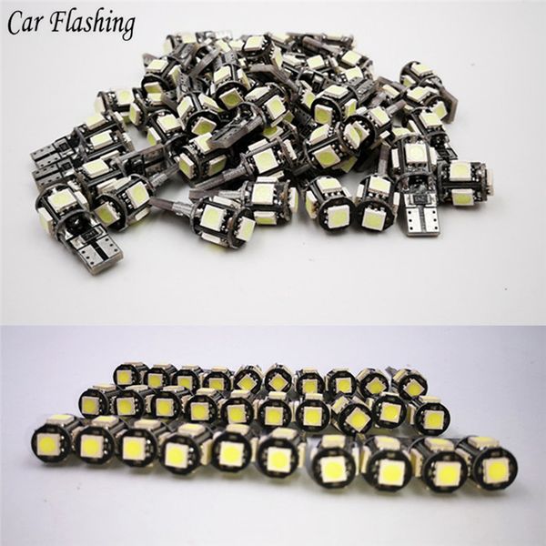 

car flahsing 50pcs super bright w5w 194 168 5 smd dc 12v wedge lamp parking lamp t10 canbus error car interior lights