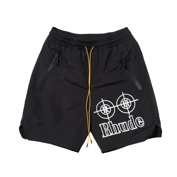 

rhude shorts 3m reflective mesh short pants sportswear mid waist rhude short pants men women summer streetwear, White;black