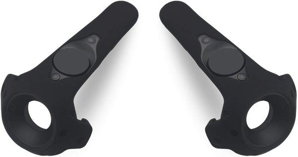 

1 pairs silicone case cover for vive vive pro vr virtual reality headset controller black