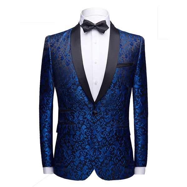 

blue men blazer 2019 asian size s - xxxxl terno masculino slim design men suit jacket white red black mens suits blazers, White;black