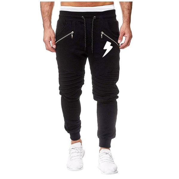 

eillysevens мужской новая мода хип брюки мужские спортивные брюки брюки свободного покроя эластичный бег трусцой спорт твердые мешковатые ка, Black