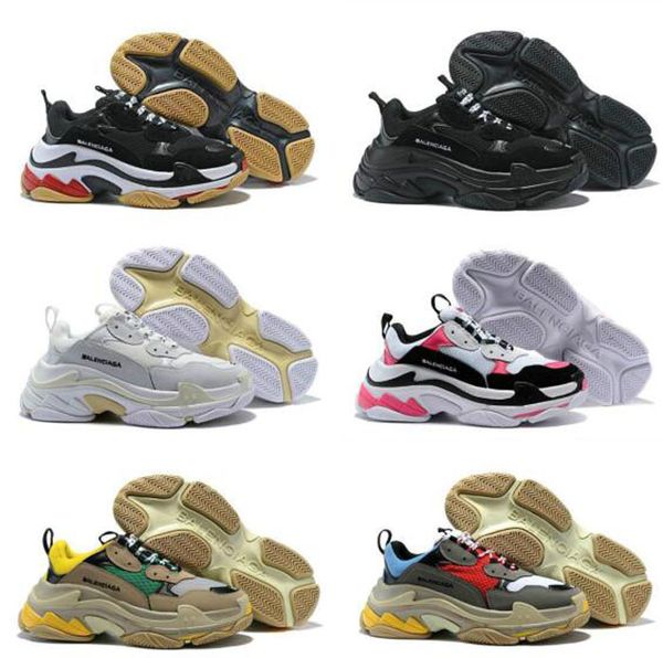

2020 triple s 17fw sneakers mens womens pairs casual balenciaga shoes vintage kanye west beige black ceahp trainer sneaker size eur36-45