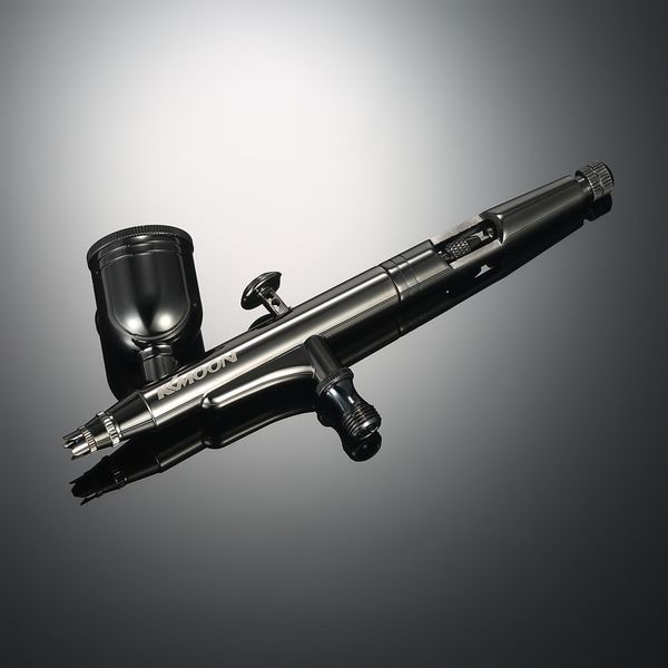 

kkmoon gravity feed dual-action spray gun 0.3mm 8cc airbrush kit trigger paint gun sandblaster for art craft model painting+ box