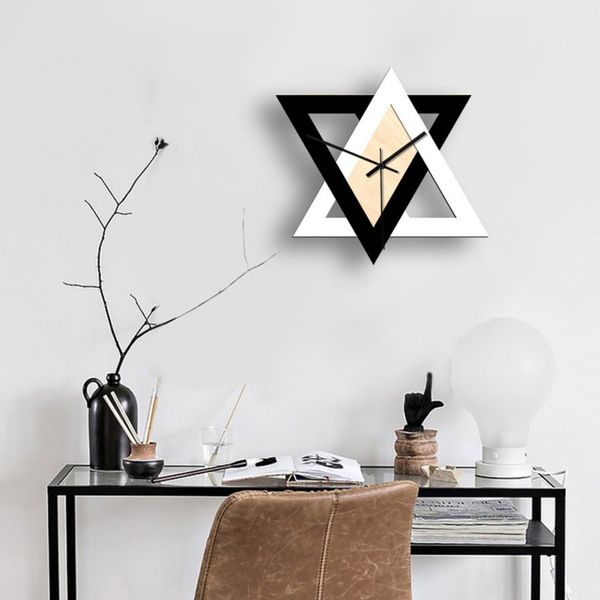 

nordic style acrylic wall clock mute simple geometric new watch wall decor clocks home decoration accessories bedroom decor