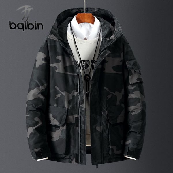 

высокое качество мужская зимняя куртка толстая снег parka шинель белая утка вниз куртка мужчины марка вниз пальто, Black