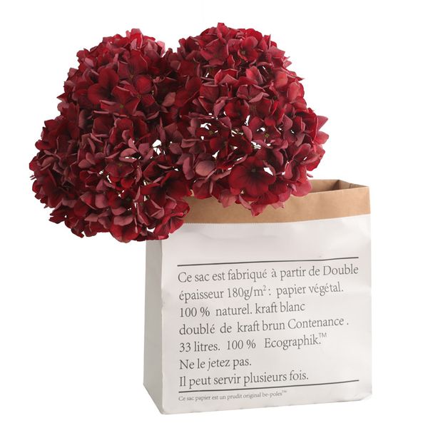 

hydrangea artificial flower fabric real touch bridal wedding bouquet home decor