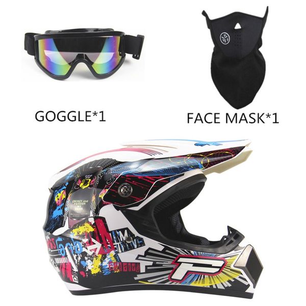 

3pcs/set breathable motorcycle helmet lightweight full face racing motorcycle safety abs shell motorbike helmet