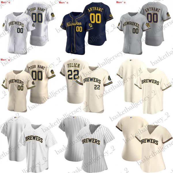 

Пользовательские МУЖСКИЕ ЖЕНСКИЕ молодежи Milwaukee Christian Yelich Бейсбол Трикотажные Yasmani Grandal Thames Yount Райан Браун Хиура Arcia 2020 Джерси
