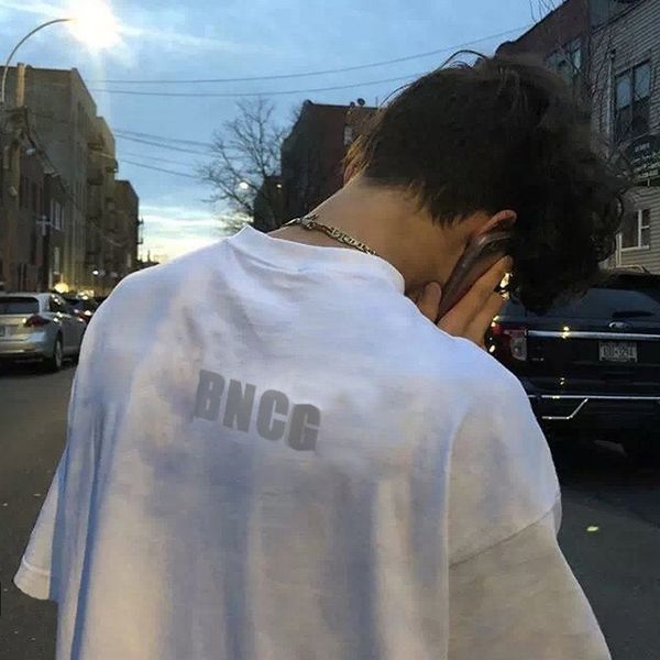 

BLCG 3M Светоотражающий тройник Классический логотип Мода Дышащая сплошная футболк