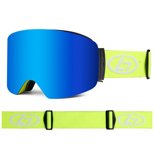 

new ski snowboard goggles women men skiing eyewear mask uv 400 snow protection glasses over glasses double mirrored magnet