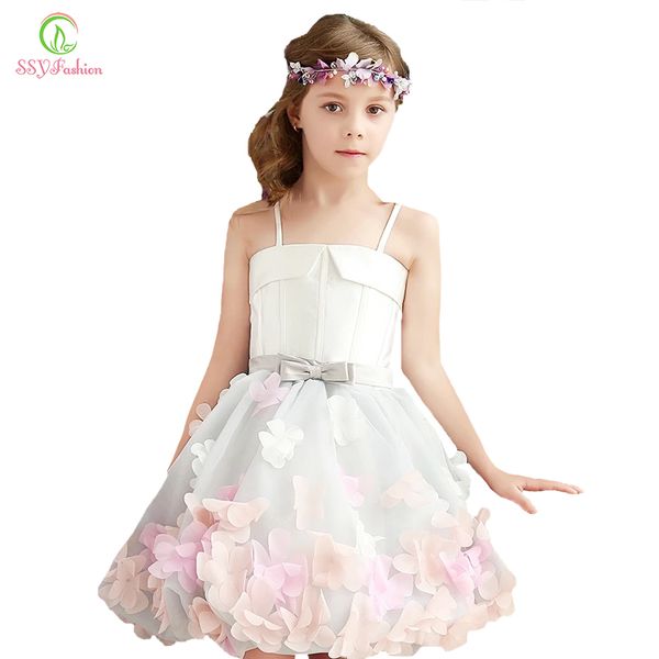 

clearance sweet flower girl dresses for wedding the children party gown straps a-line short pgraphy dress custom, Red;yellow