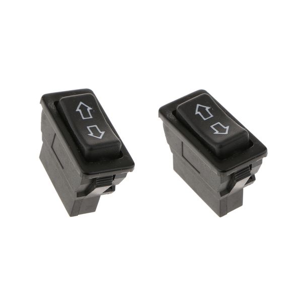 

2pc universal black 5 pins power window door electric switch control for car