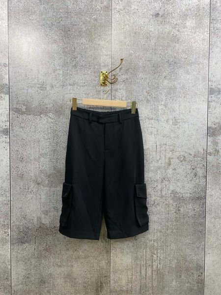 

2020 new fashion women black shorts solid color with pockets 0409, White;black