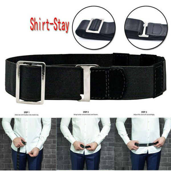 

mens women fashion shirt stays shirt holder adjustable new stays near stay tuck it belt for work interview, Black;brown