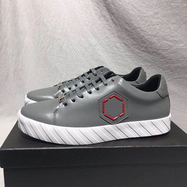 

новая мужская высококачественная кожаная мужская повседневная обувь мужская спортивная обувь череп кроссовки-xmh01, Black