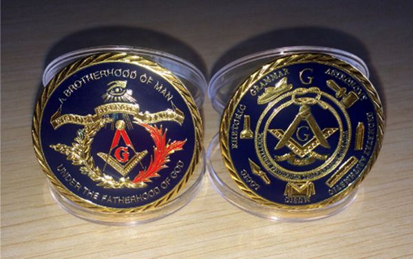 

sample order - masonic asons asonry secret society symbols gold plated coin