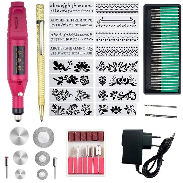 

70-piece engraving tool kit, multi-function electric engraver pen diy rotary tool for jewellery glass ceramic wood plastic