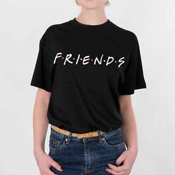 

t shirt women clothes new friends print letter harajuku tshirt casual funny femal t shirts for lady tee hipster fashion woman, White