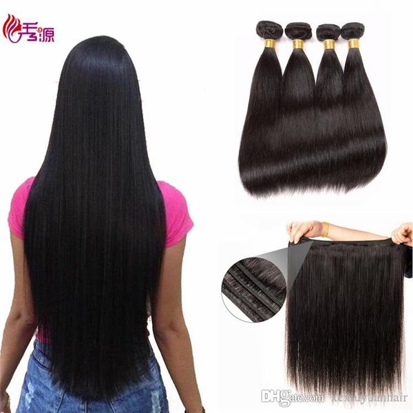 

raw indian virgin human hair bundles xiuyuan natural color 100% unprocessed raw indian silky straight virgin remy human hair extensions, Black