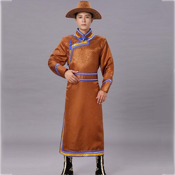 Монголия халат Азия костюм традиционная этническая одежда монгольский наряд национальное мужское платье фестивальное представление сценическая одежда