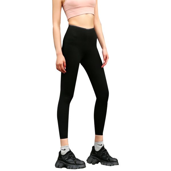

women sharkskin high waisted leggings ladies slim yoga gym fitness pants spring and autumn style for exercise #8815, White;black